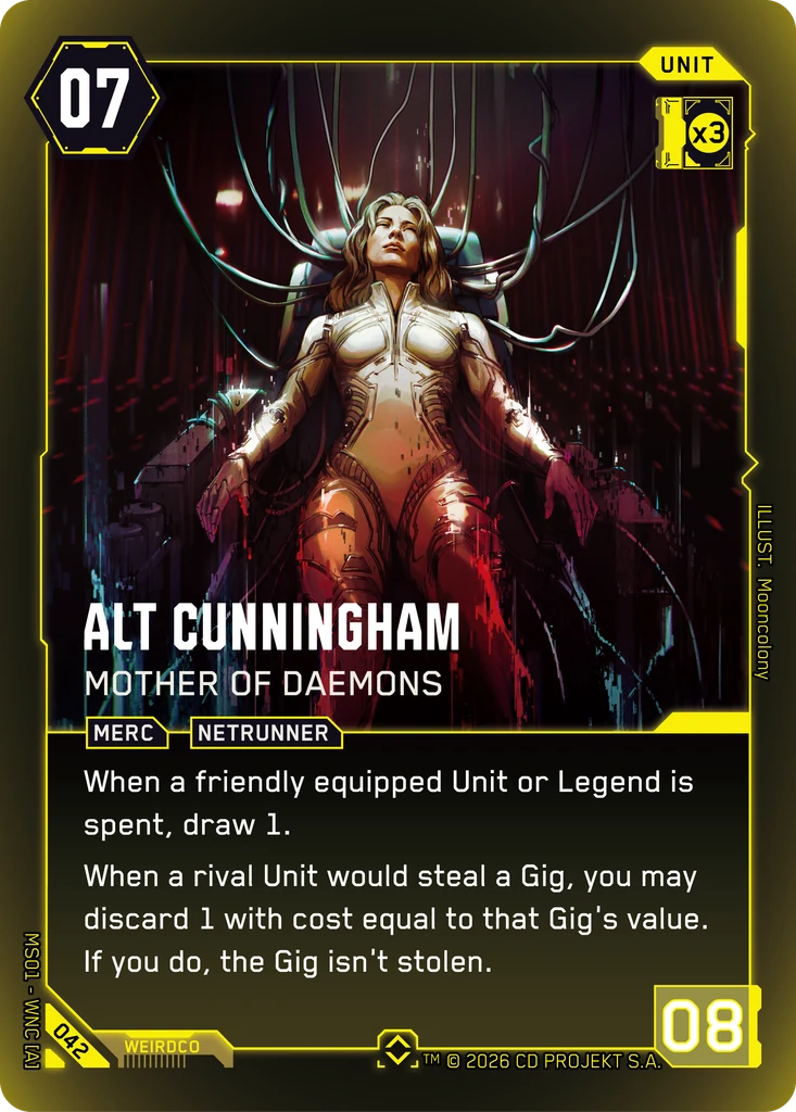 Alt Cunningham: Mother of Daemons — karta Unit Cyberpunk TCG (Welcome to Night City — Retail)