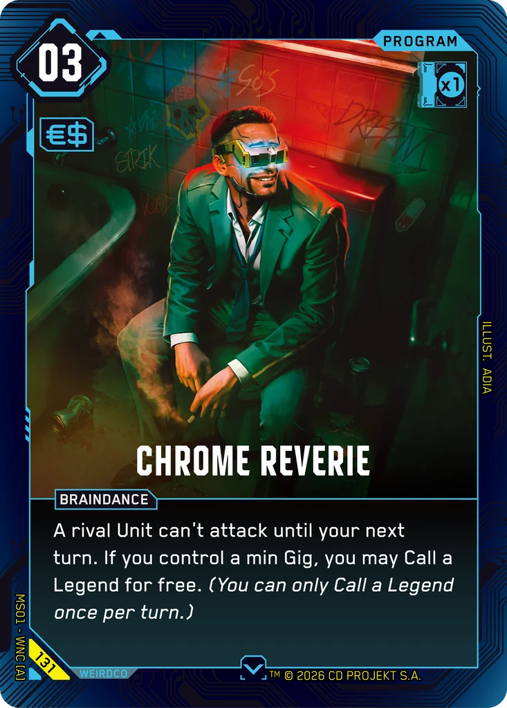 Chrome Reverie — karta Program Cyberpunk TCG (Welcome to Night City — Retail)
