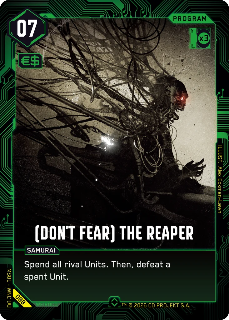 (Don't Fear) The Reaper — karta Program Cyberpunk TCG (Welcome to Night City — Retail)