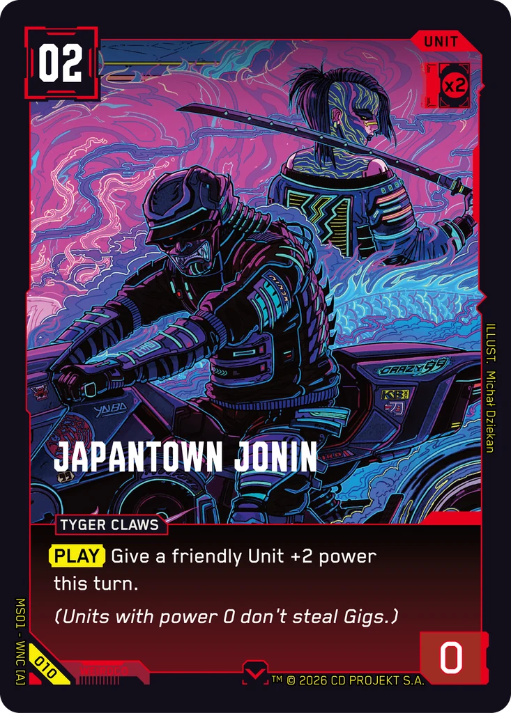 Japantown Jonin — karta Unit Cyberpunk TCG (Welcome to Night City — Retail)