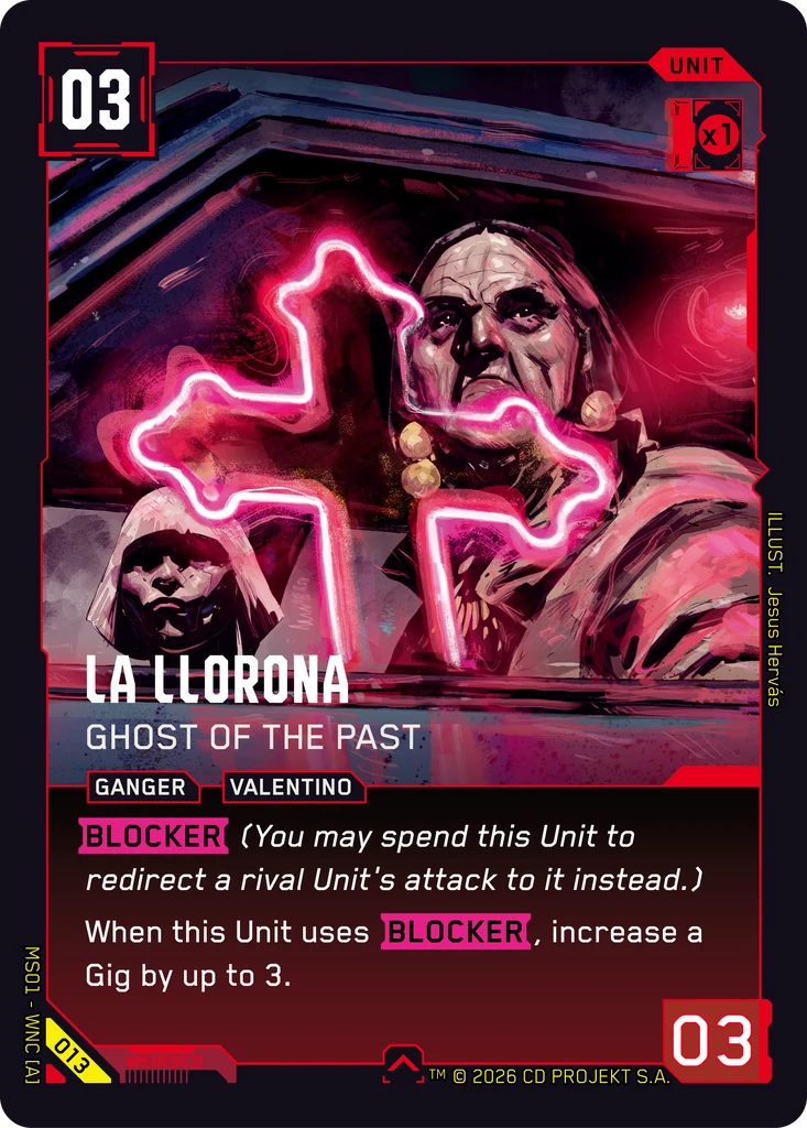 La Llorona: Ghost of the Past — karta Unit Cyberpunk TCG (Welcome to Night City — Retail)