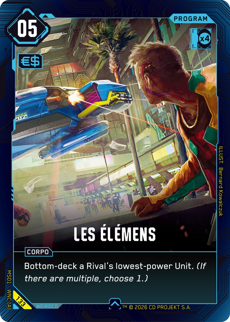 Les Élémens — karta Program Cyberpunk TCG (Welcome to Night City — Retail)