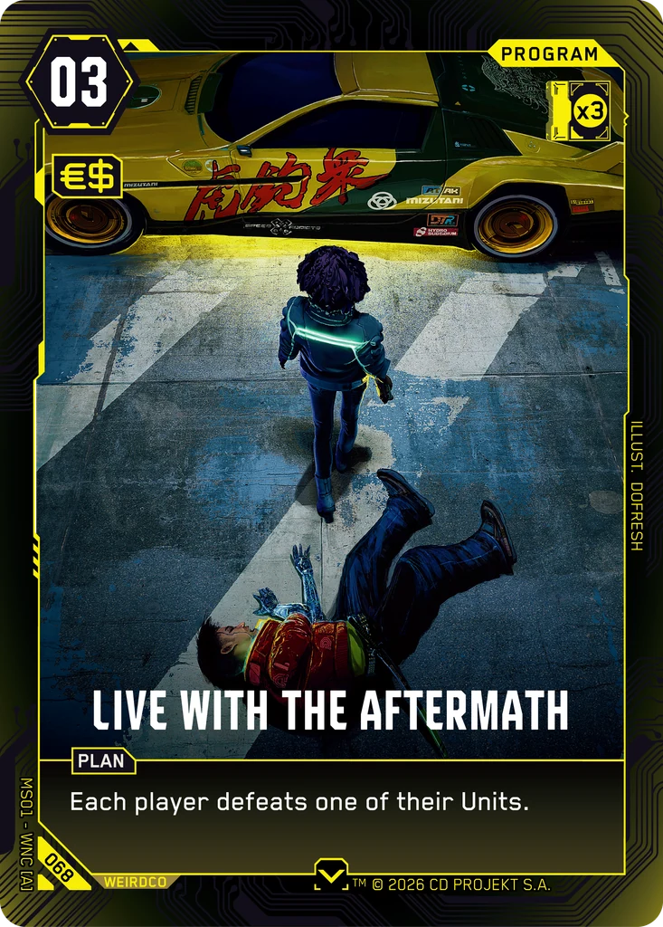 Live with the Aftermath — karta Program Cyberpunk TCG (Welcome to Night City — Retail)