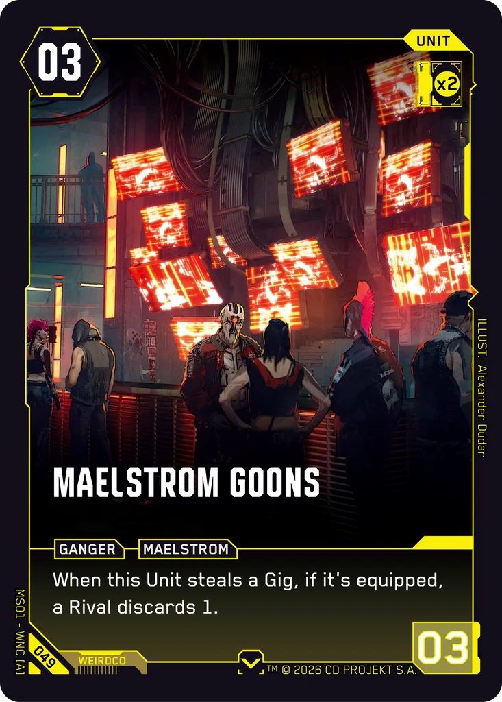 Maelstrom Goons — karta Unit Cyberpunk TCG (Welcome to Night City — Retail)