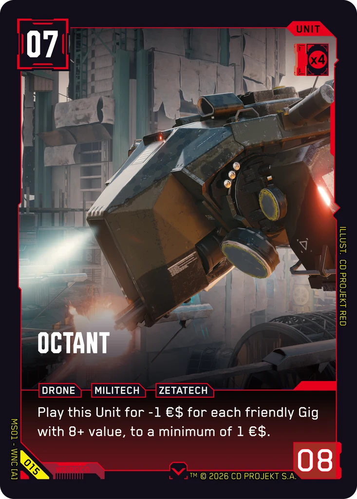 Octant — karta Unit Cyberpunk TCG (Welcome to Night City — Retail)