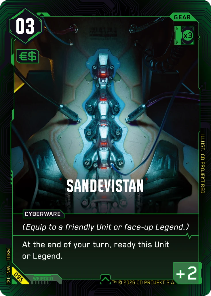 Sandevistan — karta Gear Cyberpunk TCG (Welcome to Night City — Retail)