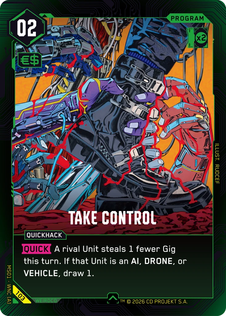 Take Control — karta Program Cyberpunk TCG (Welcome to Night City — Retail)