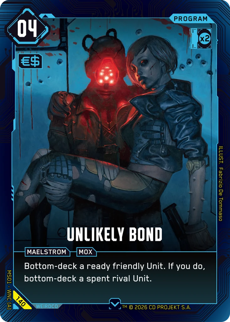Unlikely Bond — karta Program Cyberpunk TCG (Welcome to Night City — Retail)