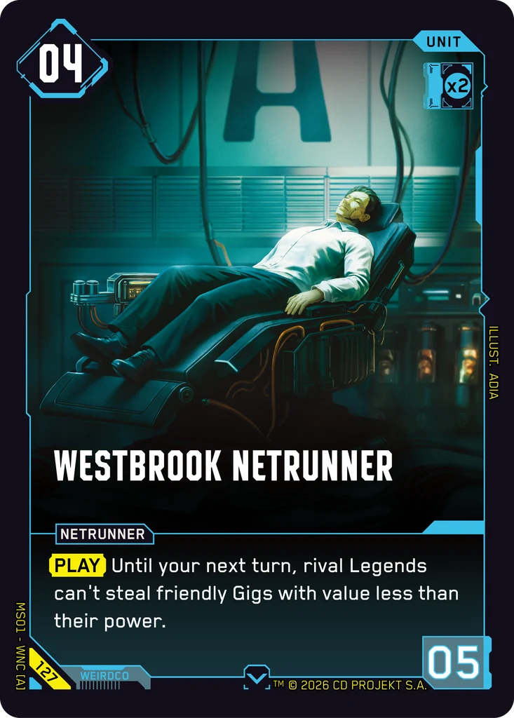 Westbrook Netrunner — karta Unit Cyberpunk TCG (Welcome to Night City — Retail)