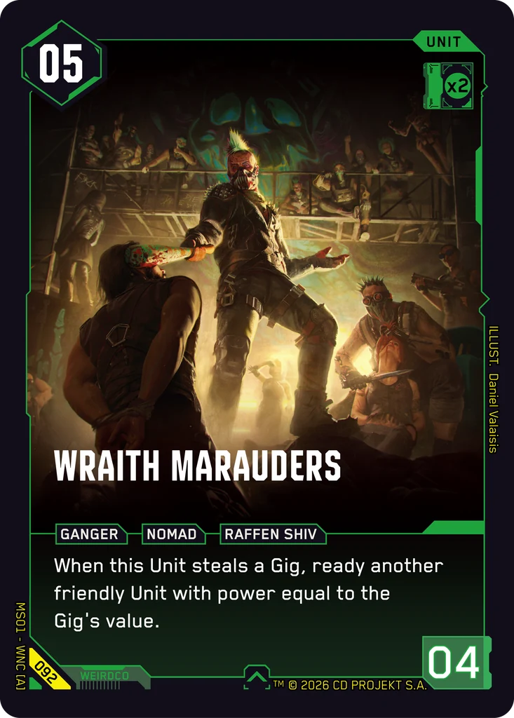 Wraith Marauders — karta Unit Cyberpunk TCG (Welcome to Night City — Retail)